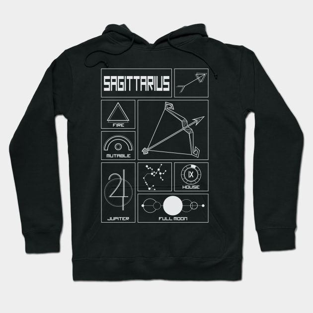 Sagittarius Profile - Astrology Signs Hoodie by alcateiaart